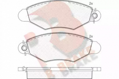 R BRAKE rb1217 -  Комплект тормозных колодок, дисковый тормоз